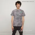 Mens Casual Tie Dye Printed Crew Neck T-shirt